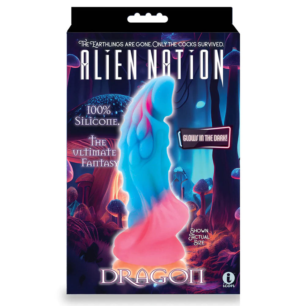 Alien Nation - Glow Dragon - Glow in Dark Rainbow 22.9 cm Fantasy Dong