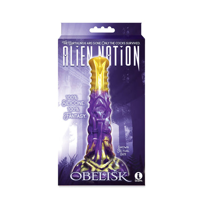 Alien Nation - Obelisk - Purple/Gold 22.2 cm Fantasy Dong