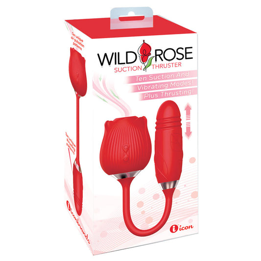 Wild Rose Suction Thruster - Red USB Rechargeable Air Pulse & Thrusting Stimulator