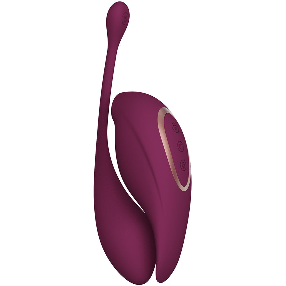 Twitch 2 - Burgundy - Burgundy US Rechargeable Suction Vibrator with Remote Vibrating Egg