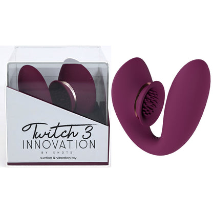 Twitch 3 - Burgundy - Burgundy USB Rechargeable Suction Vibrator