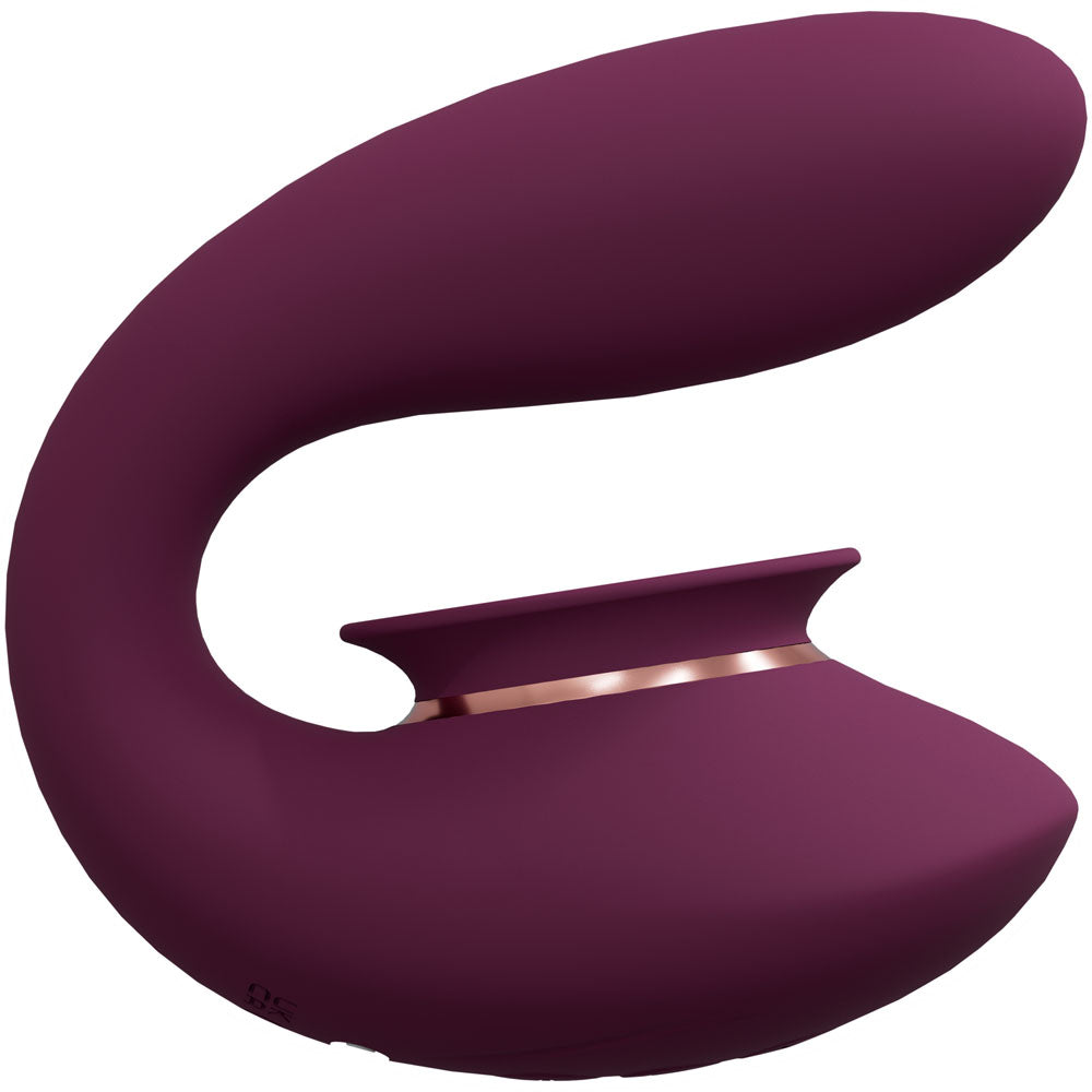 Twitch 3 - Burgundy - Burgundy USB Rechargeable Suction Vibrator