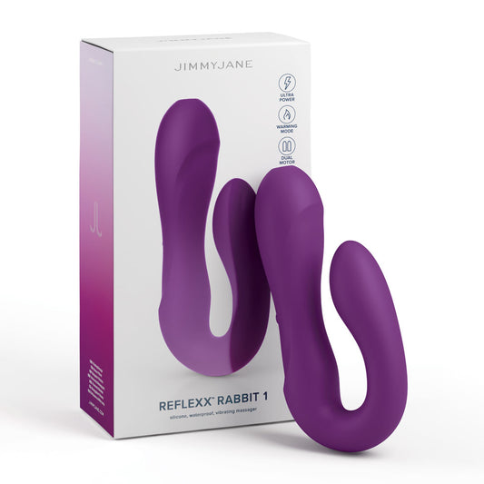 JimmyJane Reflexx Rabbit 1 - Purple USB Rechargeable Dual Vibrator