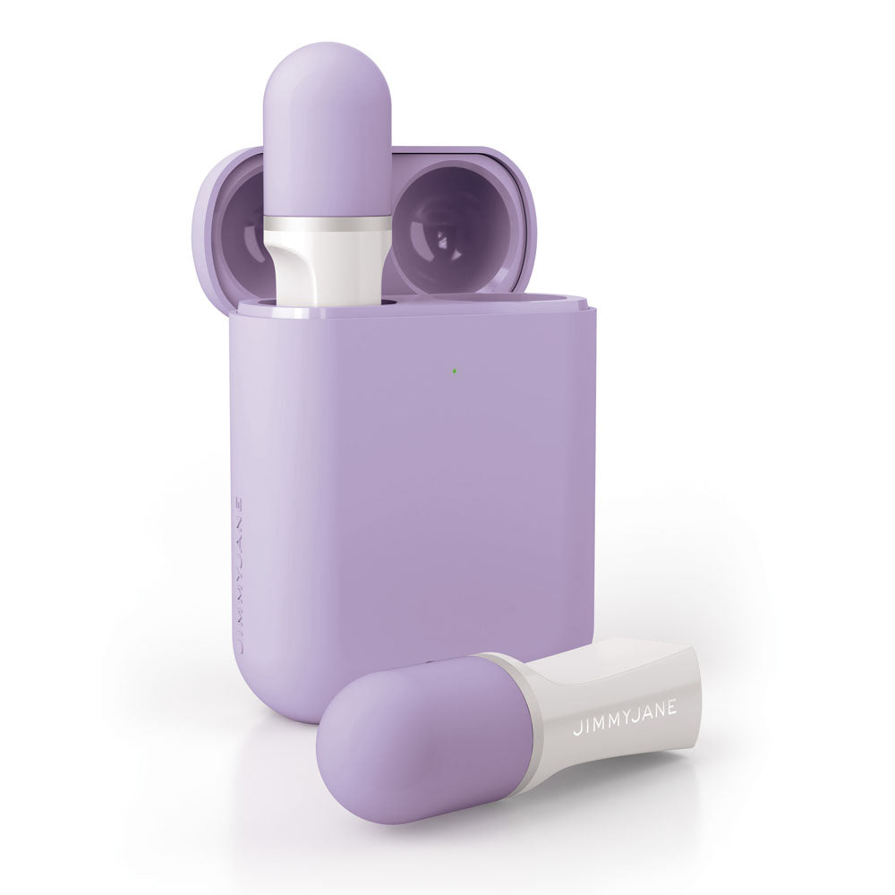 JimmyJane Hello Touch Pro - Purple Vibrating Finger Stimulators with Charging Pod