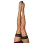 Kixies MICHELLE Large Diamond Black Fishnet Thigh Highs - Black - Size A