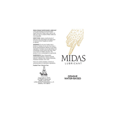 Midas Opaque Water Based Lubricant - 59 ml - Water Based Cum Lube - 59 ml