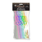 Glitterati Penis Silly Straws - Coloured Hen's Party Straws - 8 Pack