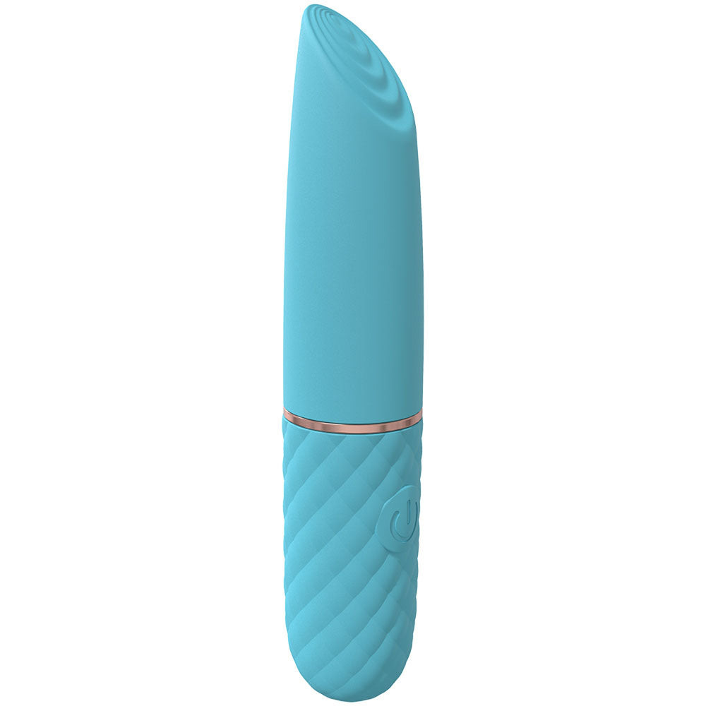 LOVELINE Beso - Blue - Blue 10.6 cm USB Rechargeable Mini Lipstick Vibrator