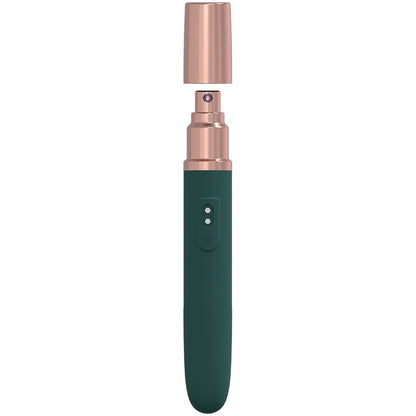 LOVELINE The Traveler - Green - Green 17.6 cm USB Rechargeable Vibrator with Lube Applicator