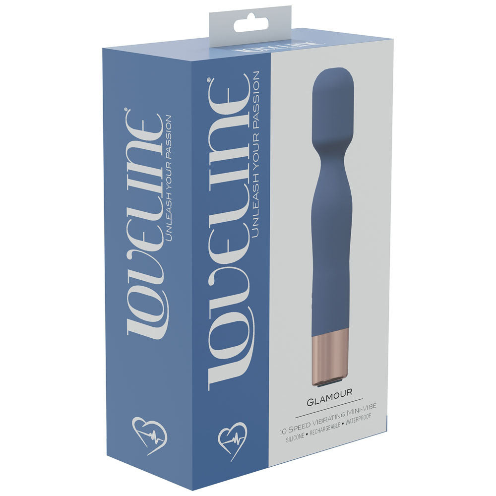 LOVELINE Glamour - Blue - Blue 14.4 cm USB Rechargeable Massage Wand