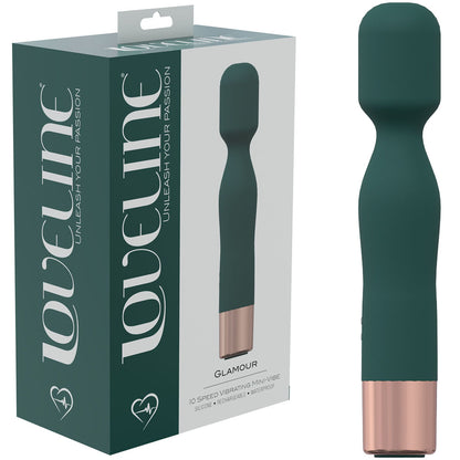 LOVELINE Glamour - Green - Green 14.4 cm USB Rechargeable Massage Wand