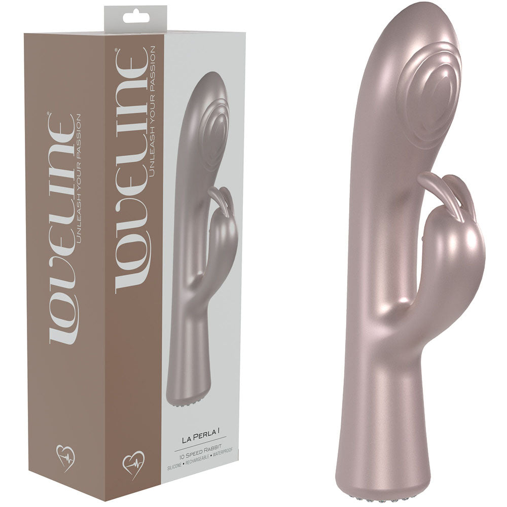 LOVELINE La Perla I - Pink - Pearlescent Pink 19.2 cm USB Rechargeable Rabbit Vibrator