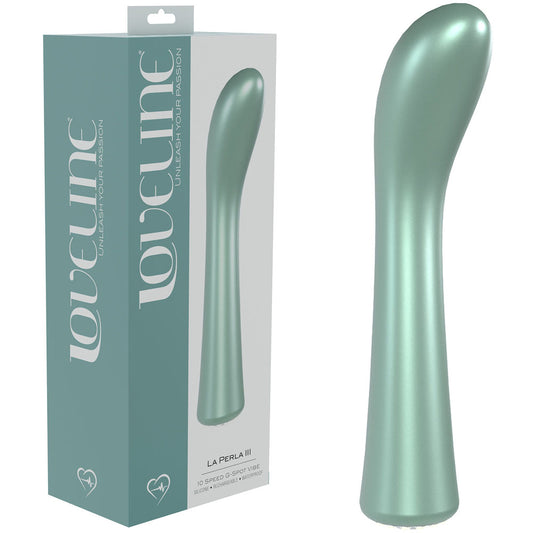 LOVELINE La Perla III - Green - Pearlescent Green 19.2 cm USB Rechargeable Vibrator