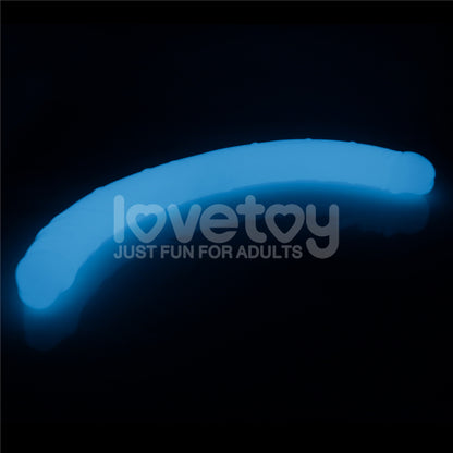 Lumino Play 18.5'' Double Dildo - Glow in the Dark Blue 47 cm Double Dong