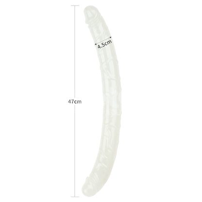 Lumino Play 18.5'' Double Dildo - Glow in the Dark Blue 47 cm Double Dong