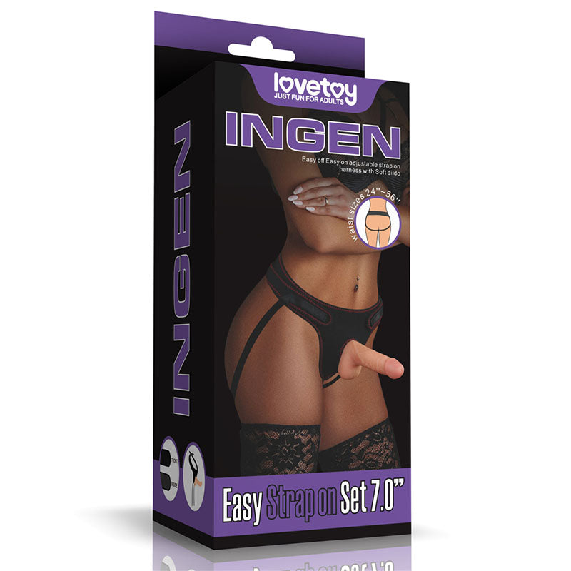 Ingen Easy Strap-On Set - Flesh 17.8 cm (7'') Strap-On