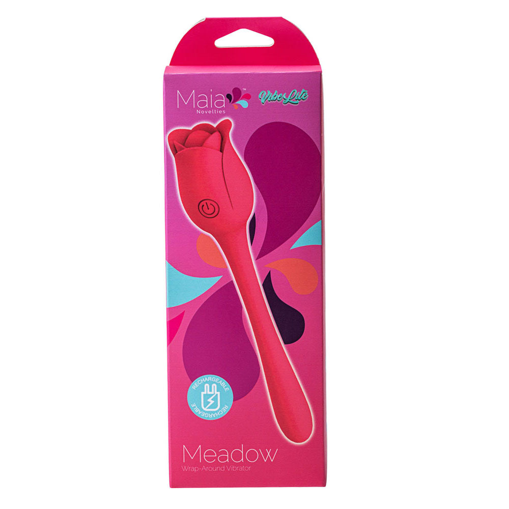 Maia MEADOW - Pink 14 cm USB Rechargeable Flower Stimulator