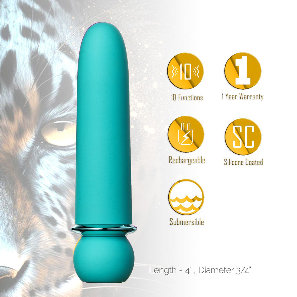 Maia JAGUAR - Blue - Blue 10.1 cm USB Rechargeable Bullet