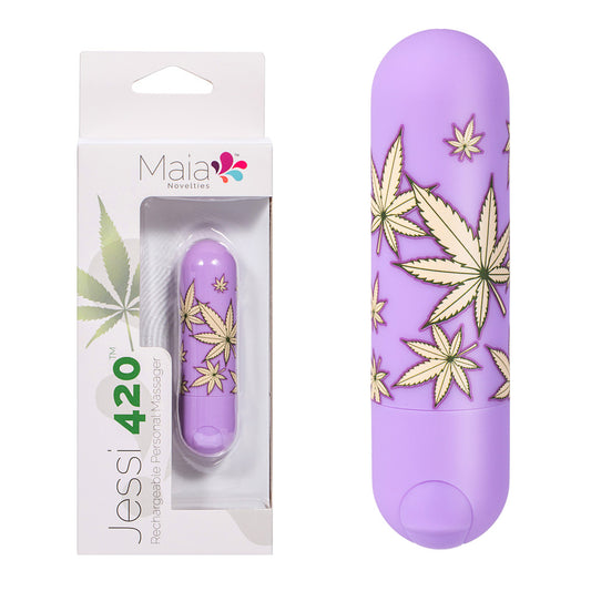 Maia Jessi 420 - Violet 7.6 cm USB Rechargeable Bullet