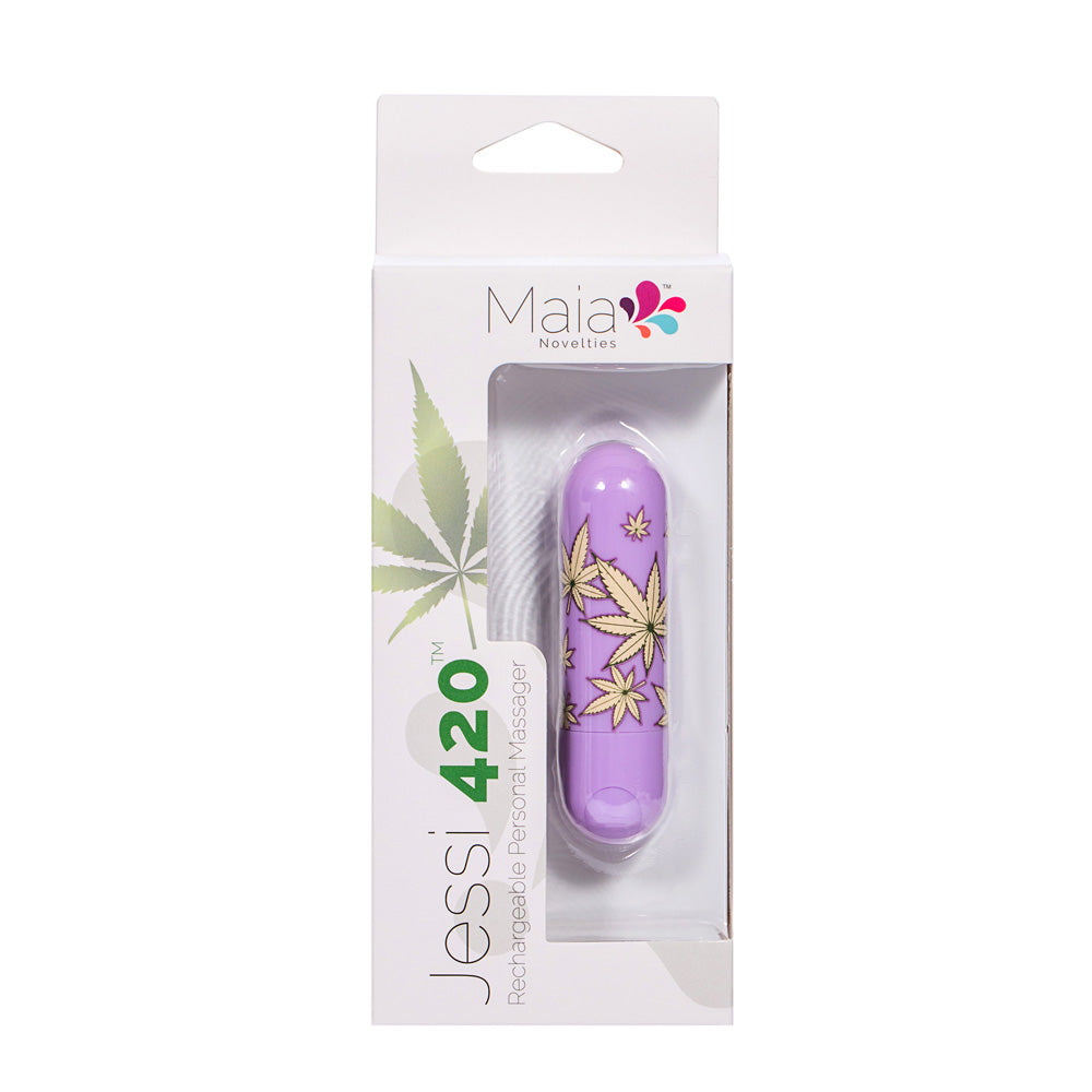 Maia Jessi 420 - Violet 7.6 cm USB Rechargeable Bullet