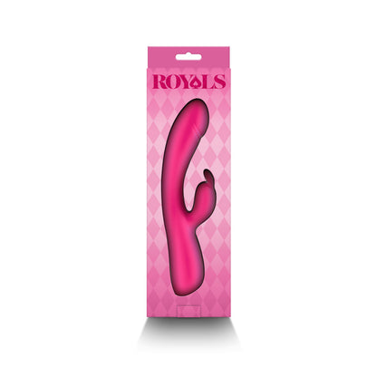 Royals - Divine - Metallic Pink - Metallic Pink 22.2 cm USB Rechargeable Rabbit Vibrator