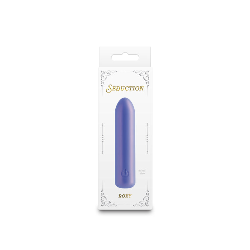 Seduction - Roxy - Metallic Blue - Metallic Blue 9 cm USB Rechargeable Vibrating Bullet