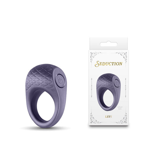 Seduction - Levi - Metallic Grey - Metallic Grey USB Rechargeable Vibrating Cock Ring