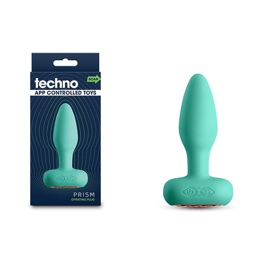 Techno - Prism - Teal 10.9 cm USB Rechargeable Butt Plug with App Control