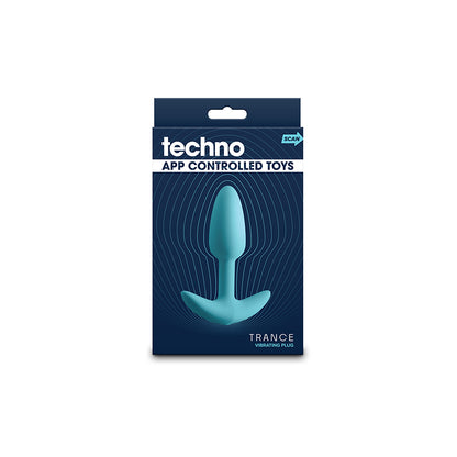 Techno - Trance - Blue 10.9 cm USB Rechargeable Butt Plug with App Control