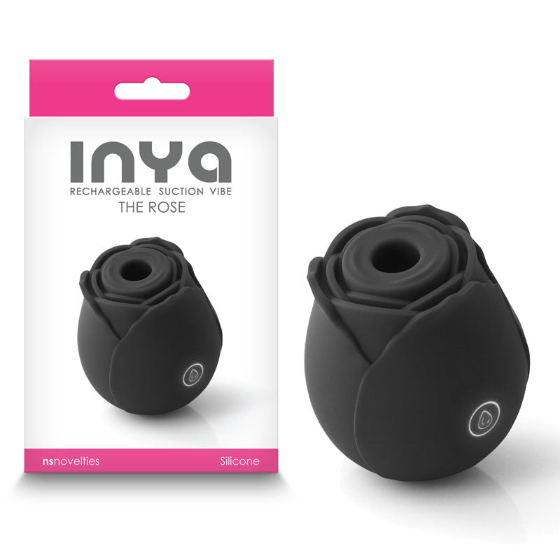 INYA The Rose - Black - Black Clitoral Air Pulsation Stimulator