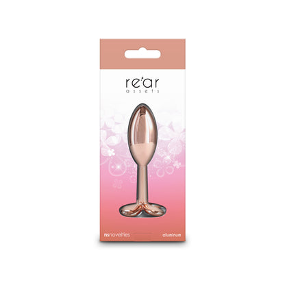 Rear Assets Clover - Rose Gold - Rose Gold 9.2 cm Metallic Butt Plug