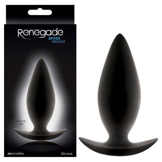 Renegade - Spades - Black 10 cm (4) Medium Butt Plug