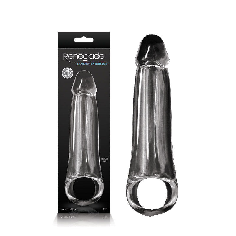 Renegade Fantasy Extenstion - Clear Medium Penis Extension Sleeve