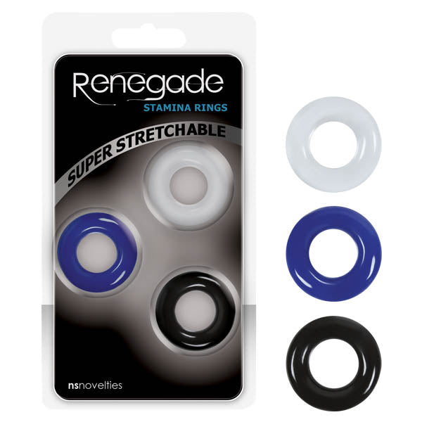 Renegade Stamina Rings - Coloured Cock Rings - Set of 3