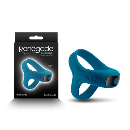 Renegade Emperor - Teal - Teal USB Rechargeable Vibrating Cock & Ball Rings