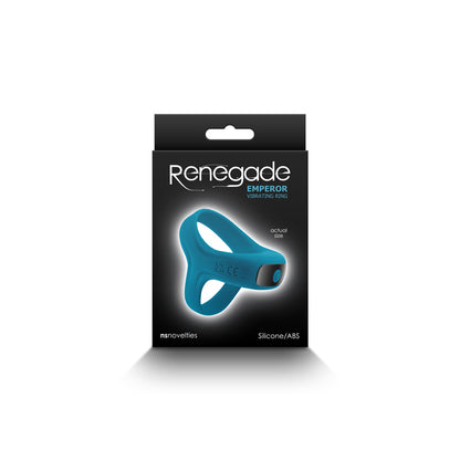 Renegade Emperor - Teal - Teal USB Rechargeable Vibrating Cock & Ball Rings