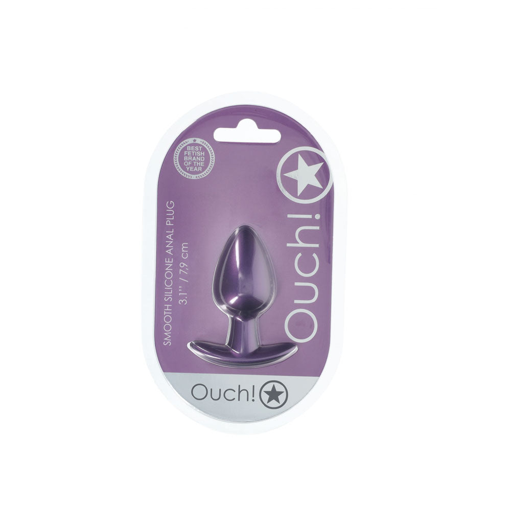 OUCH! Anal Plug - Medium - Metallic Purple - Metallic Purple 7.9 cm Medium Butt Plug