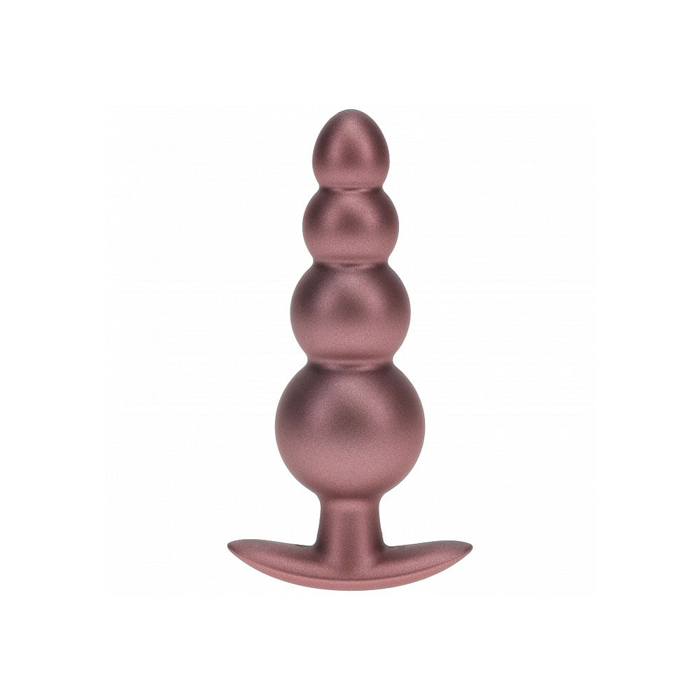 OUCH! Beaded Anal Plug - Rose Gold - Rose Gold 11.7 cm Butt Plug