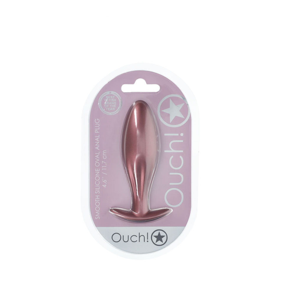 OUCH! Oval Anal Plug - Rose Gold - Rose Gold 11.7 cm Butt Plug