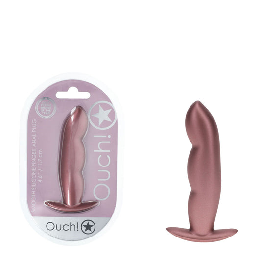 OUCH! Finger Anal Plug - Rose Gold - Rose Gold 11.7 cm Butt Plug