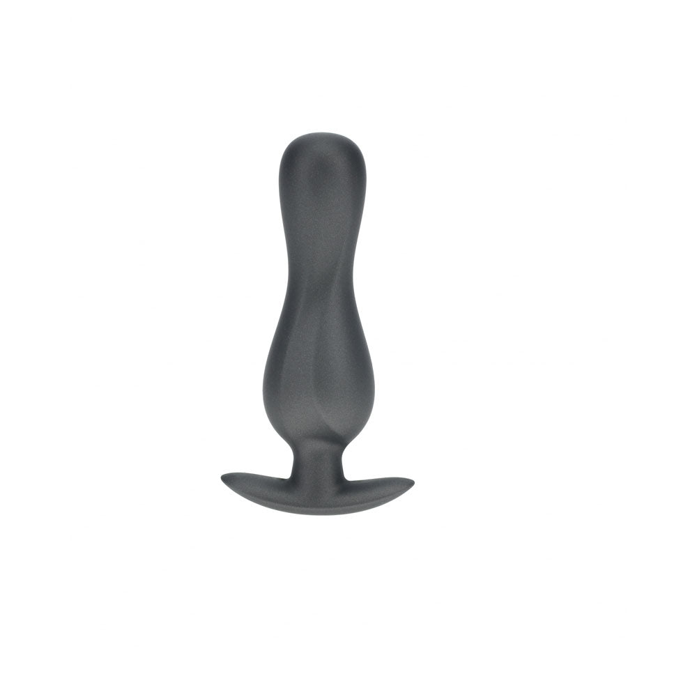 OUCH! Curvy Anal Plug - Gun Metal - Gun Metal Grey 11.7 cm Butt Plug