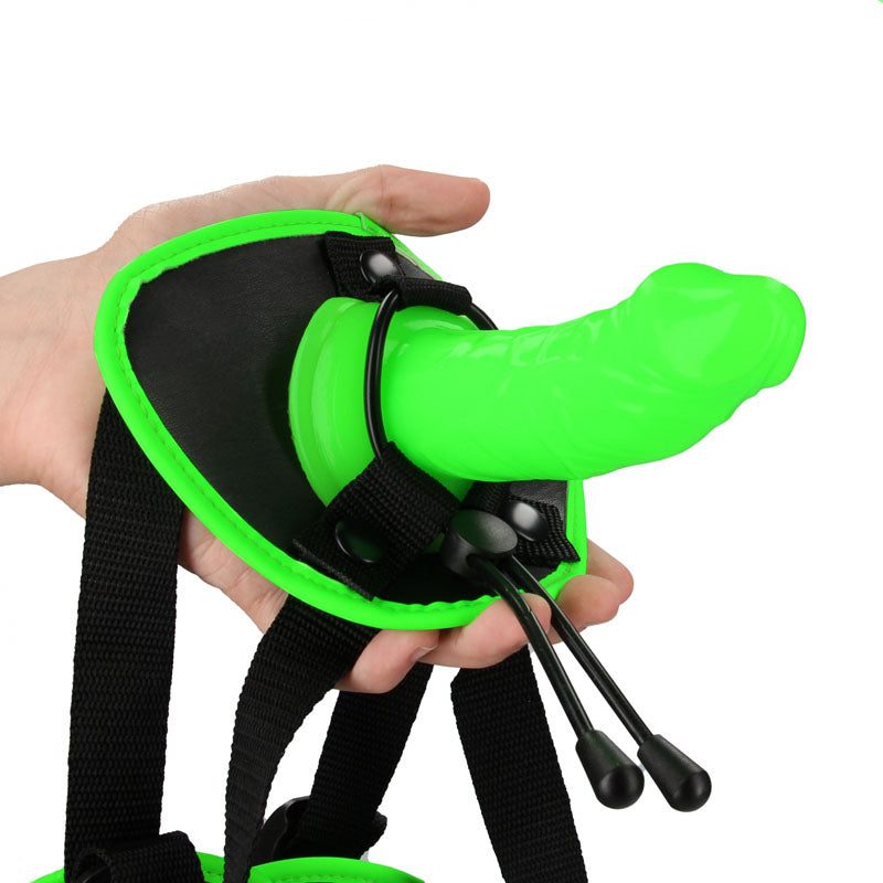 OUCH! Glow In The Dark Strap-on Harness - Glow in Dark 14.5 cm Strap-On