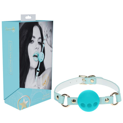 OUCH! Paris Collection - Silicone Ball Gag - Baby Blue Breatheable Mouth Restraint