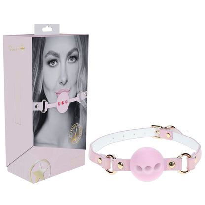 OUCH! Paris Collection - Silicone Ball Gag - Pink Breatheable Mouth Restraint