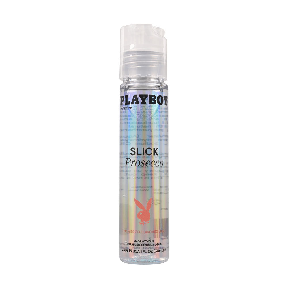 Playboy Pleasure SLICK PROSECCO - 30 ml - Prosecco Flavoured Water Based Lubricant - 30 ml Bottle