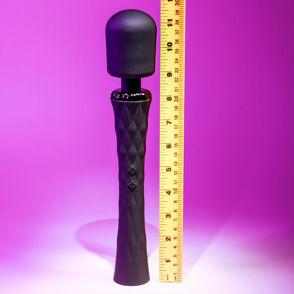 Playboy Pleasure ROYAL - Black 29.2 cm USB Rechargeable Massage Wand