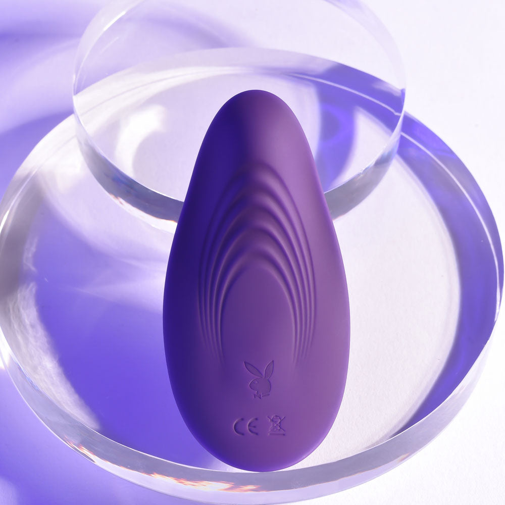 Playboy Pleasure OUR LITTLE SECRET - Purple USB Rechargeable Panty Vibrator with Wireless Remote Control