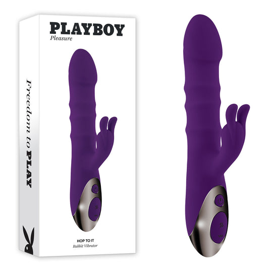 Playboy Pleasure HOP TO IT - Purple 23.5 cm USB Rechargeable Rabbit Vibrator