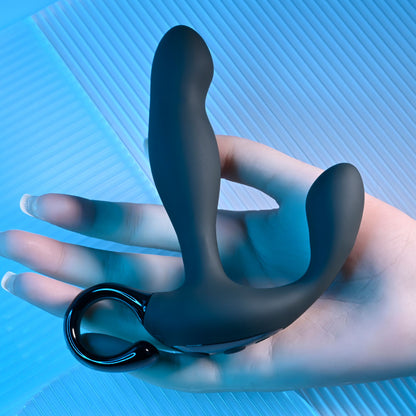 Playboy Pleasure COME HITHER - Black 13.2 cm USB Rechargeable Vibrating Prostate Massager with Wireless Remote Control