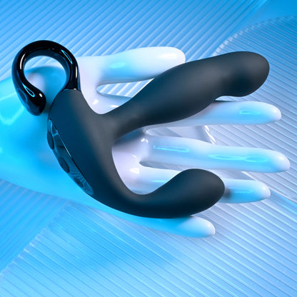 Playboy Pleasure COME HITHER - Black 13.2 cm USB Rechargeable Vibrating Prostate Massager with Wireless Remote Control